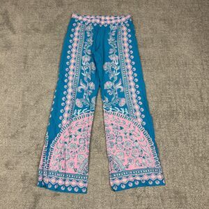Lilly Pulitzer Bal Harbour Palazzo Pants Womens Medium Beach Vacation Wide Leg